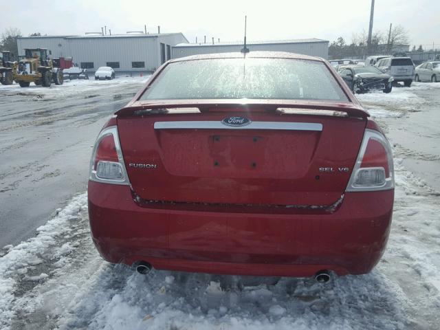 3FAHP08108R273310 - 2008 FORD FUSION SEL RED photo 10
