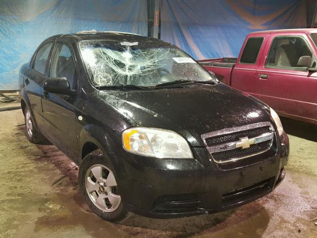 KL1TD56637B123792 - 2007 CHEVROLET AVEO BASE BLACK photo 1