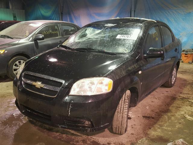 KL1TD56637B123792 - 2007 CHEVROLET AVEO BASE BLACK photo 2