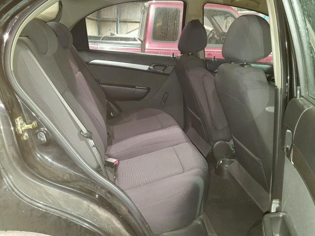 KL1TD56637B123792 - 2007 CHEVROLET AVEO BASE Siyah fotoğraf 6