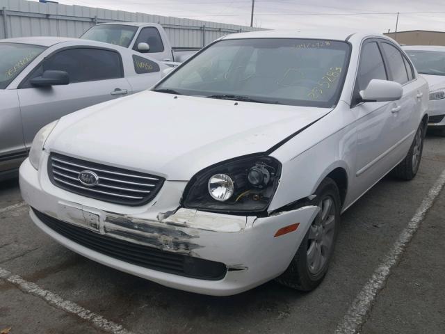 KNAGE124385235283 - 2008 KIA OPTIMA LX WHITE photo 2