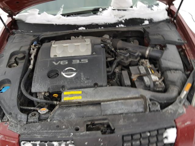 1N4BA41E44C923552 - 2004 NISSAN MAXIMA SE BURGUNDY photo 7