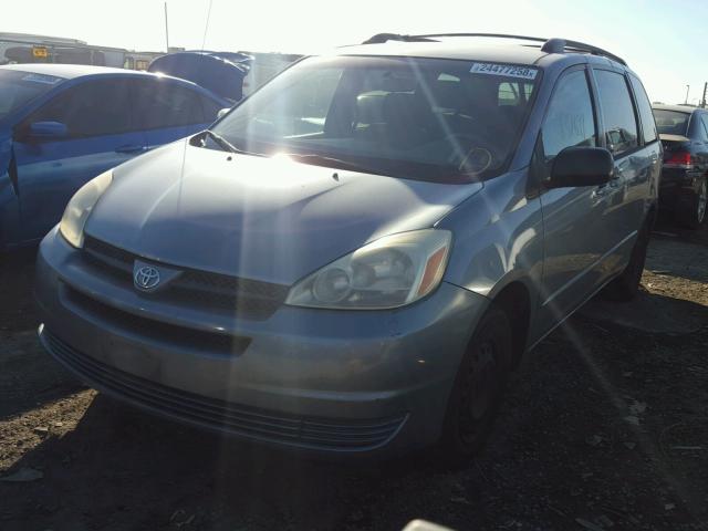 5TDZA23C05S251157 - 2005 TOYOTA SIENNA CE BLUE photo 2