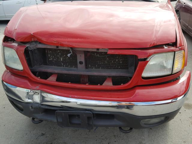 1FTRF18283NA21090 - 2003 FORD F150 RED photo 7