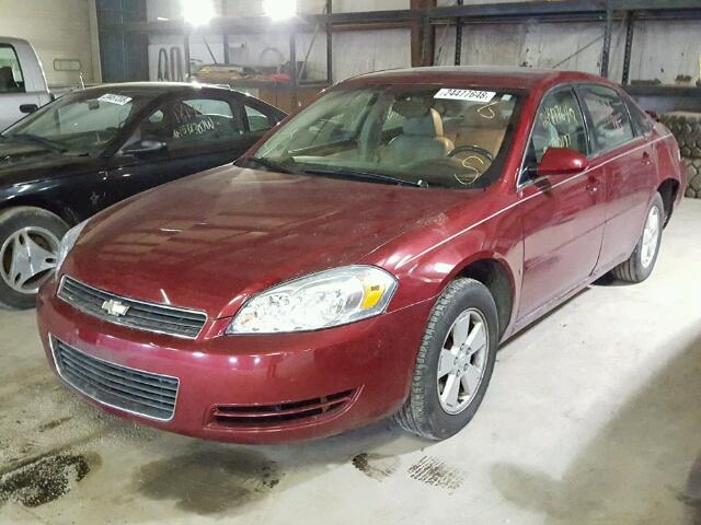 2G1WT58K589138101 - 2008 CHEVROLET IMPALA LT BURGUNDY photo 2