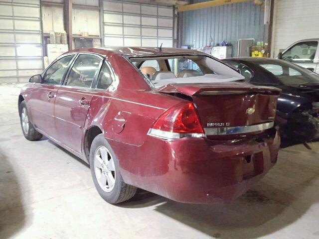 2G1WT58K589138101 - 2008 CHEVROLET IMPALA LT BURGUNDY photo 3