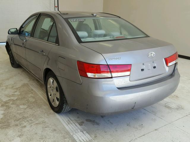 5NPET46C18H351388 - 2008 HYUNDAI SONATA GLS GRAY photo 3