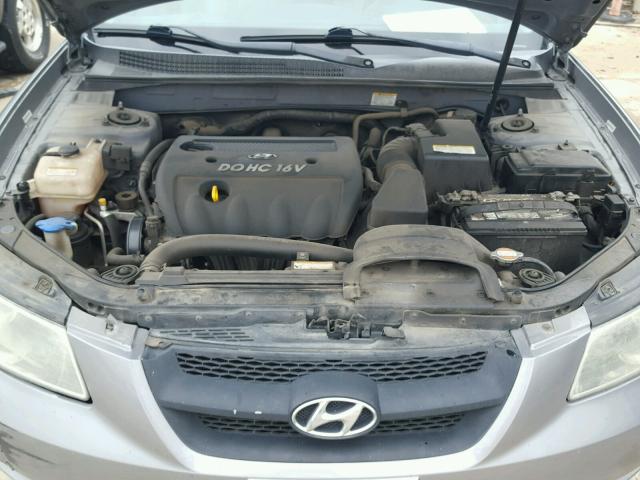 5NPET46C18H351388 - 2008 HYUNDAI SONATA GLS GRAY photo 7