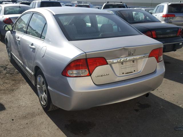 2HGFA16569H348864 - 2009 HONDA CIVIC LX SILVER photo 3