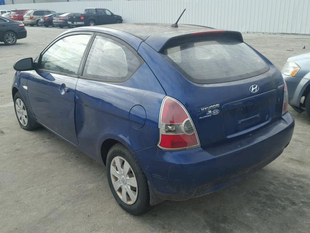 KMHCM36C17U053423 - 2007 HYUNDAI ACCENT GS BLUE photo 3