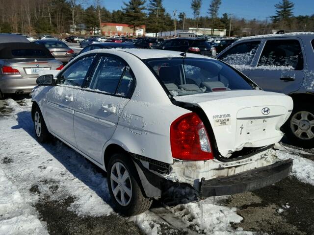 KMHCN46C67U131312 - 2007 HYUNDAI ACCENT GLS WHITE photo 3