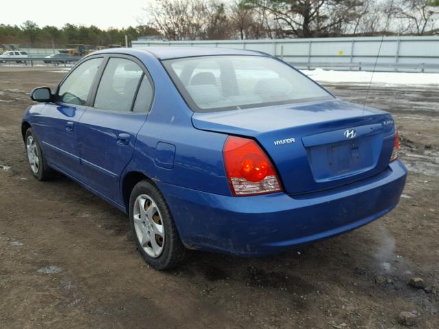 KMHDN46D45U185654 - 2005 HYUNDAI ELANTRA GL BLUE photo 3