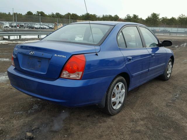 KMHDN46D45U185654 - 2005 HYUNDAI ELANTRA GL BLUE photo 4