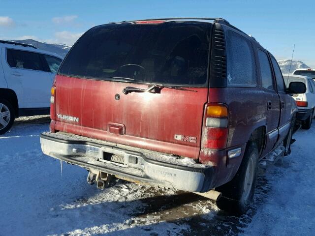 1GKEK13T41J165755 - 2001 GMC YUKON RED photo 4