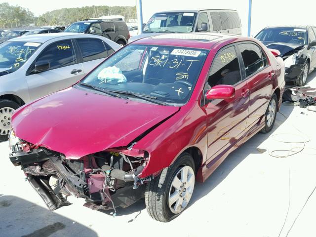 2T1BR32E76C677652 - 2006 TOYOTA COROLLA CE RED photo 2