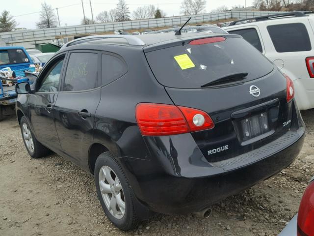 JN8AS58V68W146539 - 2008 NISSAN ROGUE S BLACK photo 3