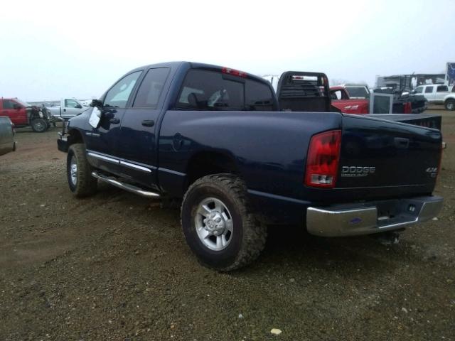 3D7KU28D04G106519 - 2004 DODGE RAM 2500 S BLUE photo 3