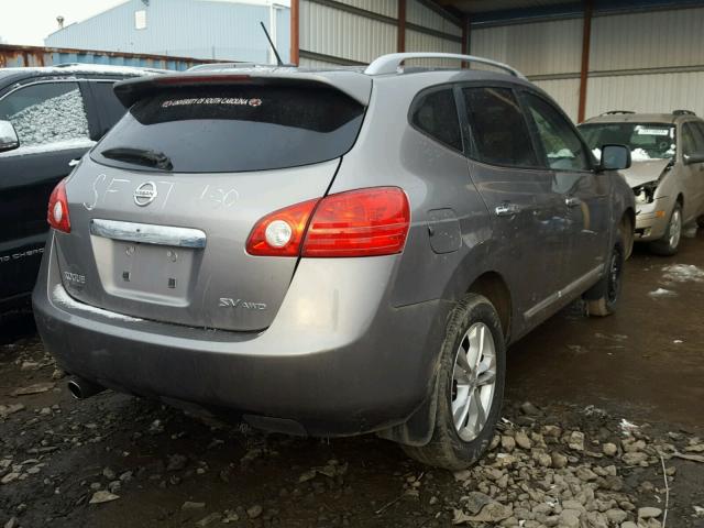 JN8AS5MV0DW120082 - 2013 NISSAN ROGUE S GRAY photo 4