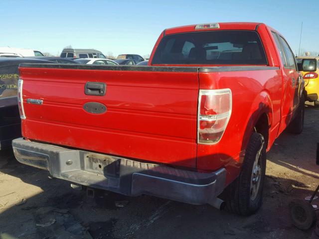 1FTRX12V49FA86327 - 2009 FORD F150 SUPER RED photo 4