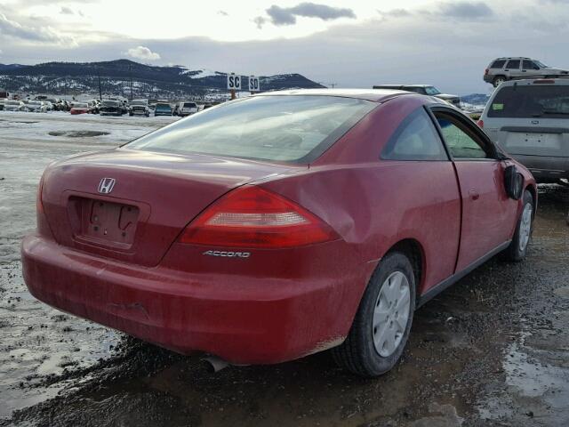 1HGCM72293A008106 - 2003 HONDA ACCORD LX RED photo 4