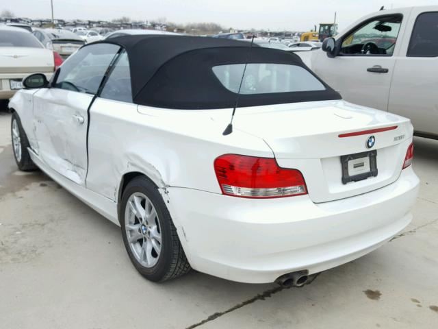 WBAUL735X8VJ74744 - 2008 BMW 128 I WHITE photo 3
