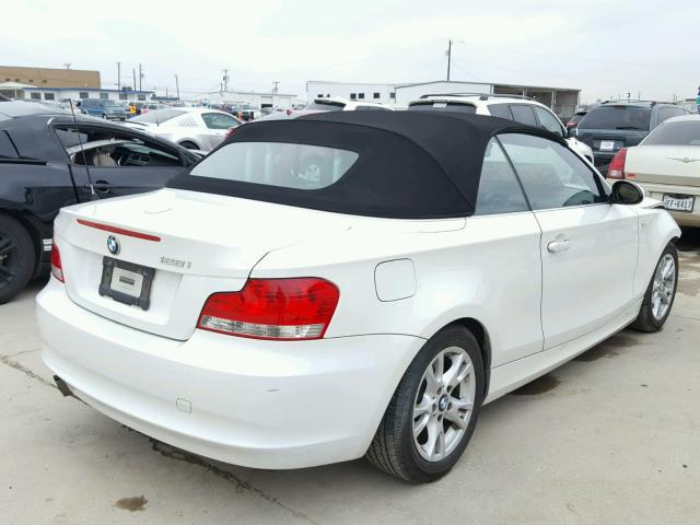 WBAUL735X8VJ74744 - 2008 BMW 128 I WHITE photo 4