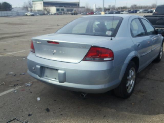 1C3EL56R12N187727 - 2002 CHRYSLER SEBRING LX BLUE photo 4