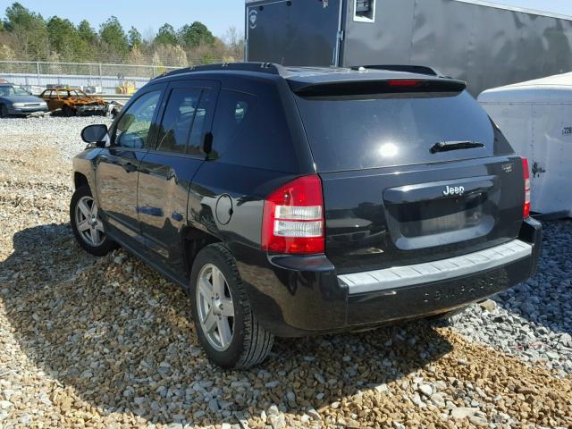 1J8FT470X8D785624 - 2008 JEEP COMPASS SP BLACK photo 3