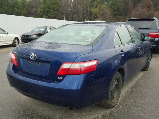 4T1BE46K49U386837 - 2009 TOYOTA CAMRY BASE BLUE photo 4