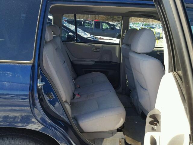 JTEEP21A350122522 - 2005 TOYOTA HIGHLANDER BLUE photo 6