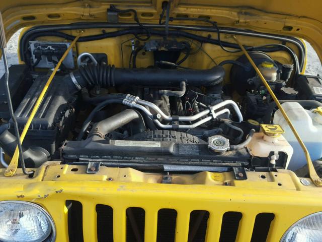 1J4FA49S22P735103 - 2002 JEEP WRANGLER / YELLOW photo 7