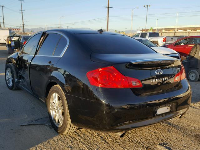 JN1CV6AP4DM305824 - 2013 INFINITI G37 BASE BLACK photo 3