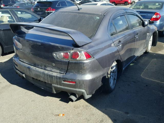 JA3AW86V28U045674 - 2008 MITSUBISHI LANCER EVO GRAY photo 4