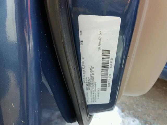 4S3BL626277206720 - 2007 SUBARU LEGACY 2.5 BLUE photo 10