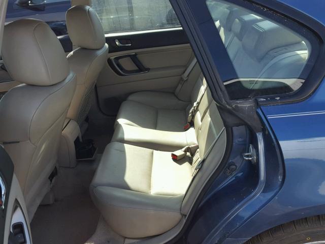 4S3BL626277206720 - 2007 SUBARU LEGACY 2.5 BLUE photo 6