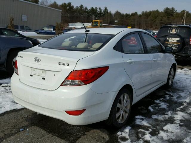 KMHCU4AE5CU071870 - 2012 HYUNDAI ACCENT GLS WHITE photo 4