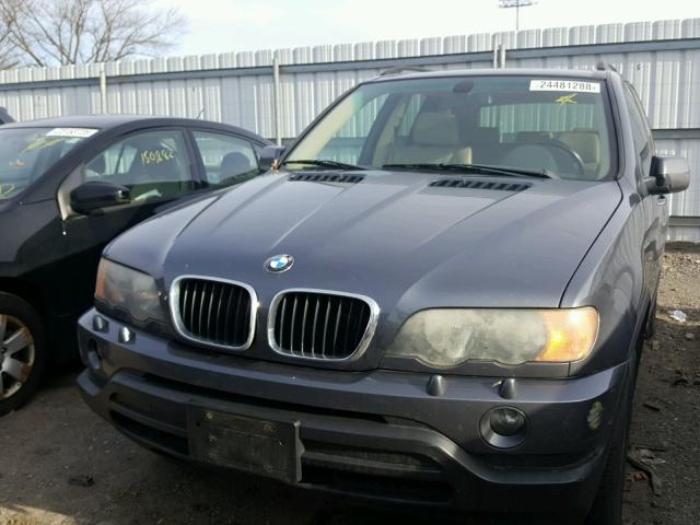 5UXFA53513LV82509 - 2003 BMW X5 3.0I BLUE photo 9