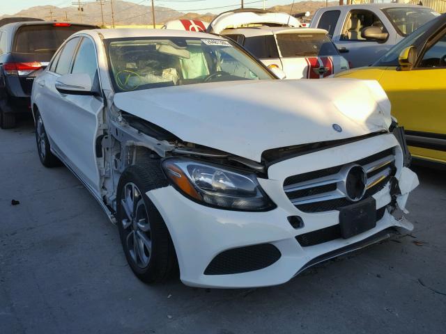 55SWF4JB2FU067546 - 2015 MERCEDES-BENZ C 300 WHITE photo 1