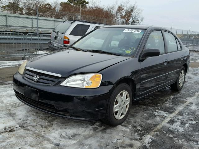 2HGES16513H500081 - 2003 HONDA CIVIC LX BLACK photo 2