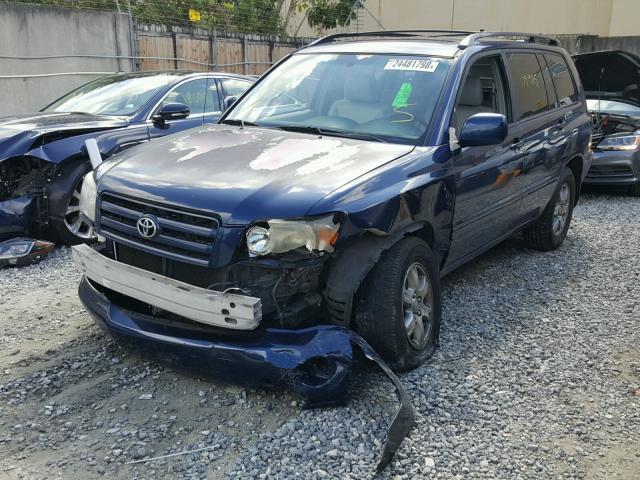 JTEEP21A160138767 - 2006 TOYOTA HIGHLANDER BLUE photo 2