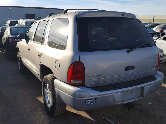 1B4HS28N2YF135642 - 2000 DODGE DURANGO SILVER photo 3