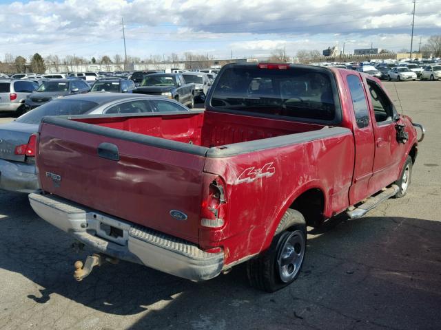 2FTRX18L82CA94969 - 2002 FORD F150 RED photo 4