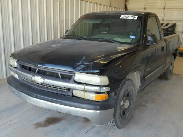 1GCEC14W91Z222860 - 2001 CHEVROLET SILVERADO BLACK photo 2