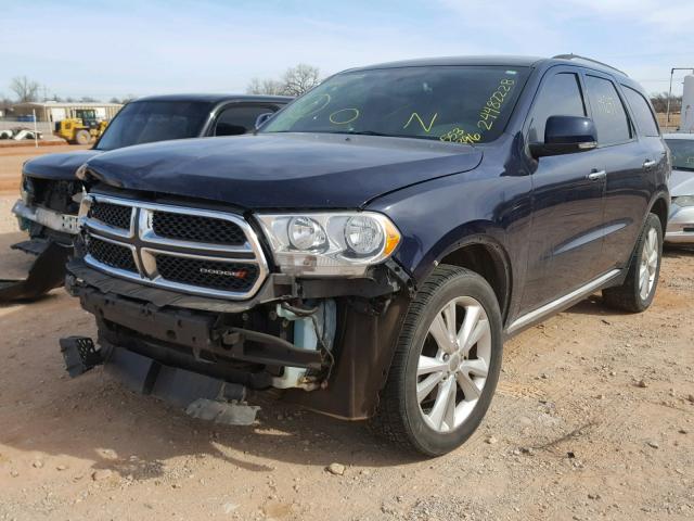 1C4RDHDG9DC553896 - 2013 DODGE DURANGO CR BLUE photo 2