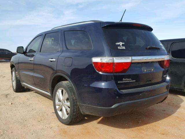 1C4RDHDG9DC553896 - 2013 DODGE DURANGO CR BLUE photo 3