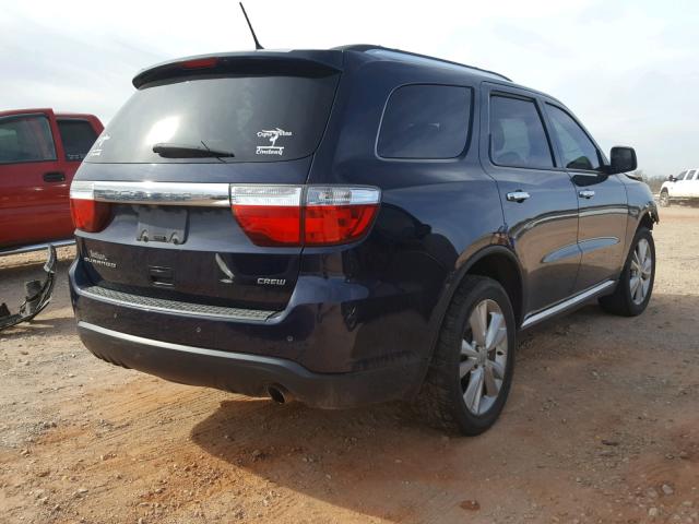 1C4RDHDG9DC553896 - 2013 DODGE DURANGO CR BLUE photo 4