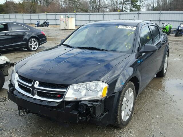 1C3CDZAB6DN702889 - 2013 DODGE AVENGER SE BLACK photo 2