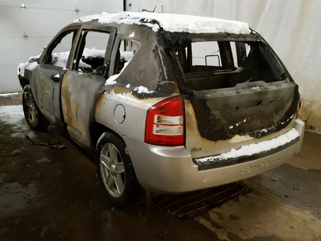 1J8FT47WX8D647618 - 2008 JEEP COMPASS SP SILVER photo 3