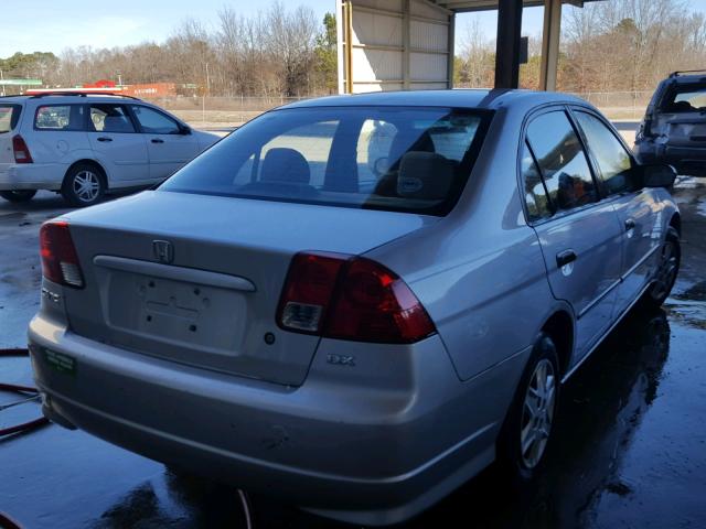 1HGES16355L028021 - 2005 HONDA CIVIC DX V SILVER photo 4