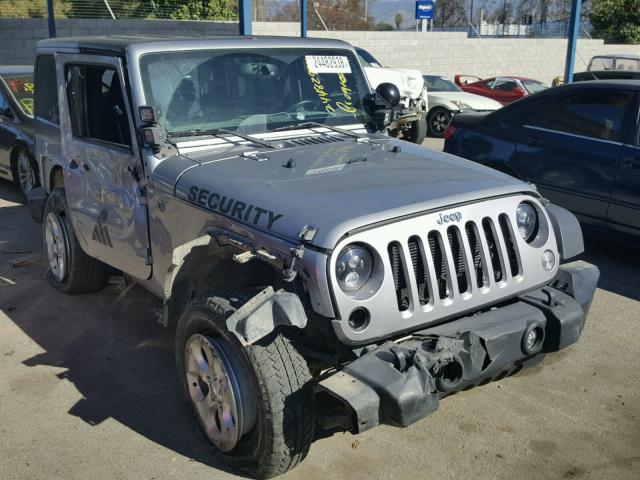 1C4AJWAG5EL245320 - 2014 JEEP WRANGLER S GRAY photo 1